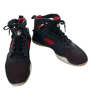 Nike Air Huarache Black/Red Men’s Mid Top Basketball Sneakers-488054-061